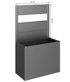 Biohort Sichtschutz Belvedere 100 mit Acrylglas, ca. B102/H91/T4 cm