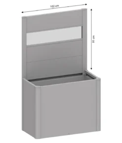 Biohort Sichtschutz Belvedere 100 mit Acrylglas, ca. B102/H91/T4 cm