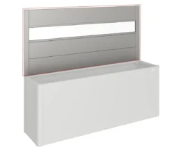 Biohort Sichtschutz mit Acrylglas für HochBeet 4x1, ca. B397/H91/T4 cm