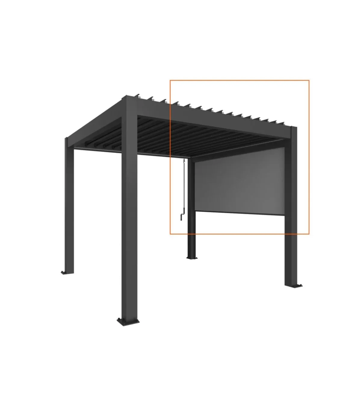 Biohort Sonnenschutzrollo Gr. 4 m, ca. B364/H235/T10 cm