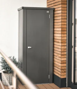 Biohort Terrassenschrank Julia S HIGH, dunkelgrau, ca. B77,7/H180,9/T40,9 cm