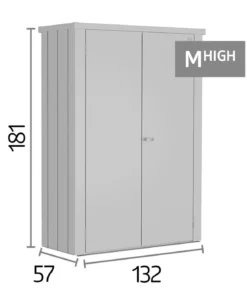 Biohort Terrassenschrank Romeo M High, ca. B132/H181/T57 cm