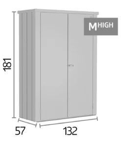 Biohort Terrassenschrank Romeo M High, ca. B132/H181/T57 cm