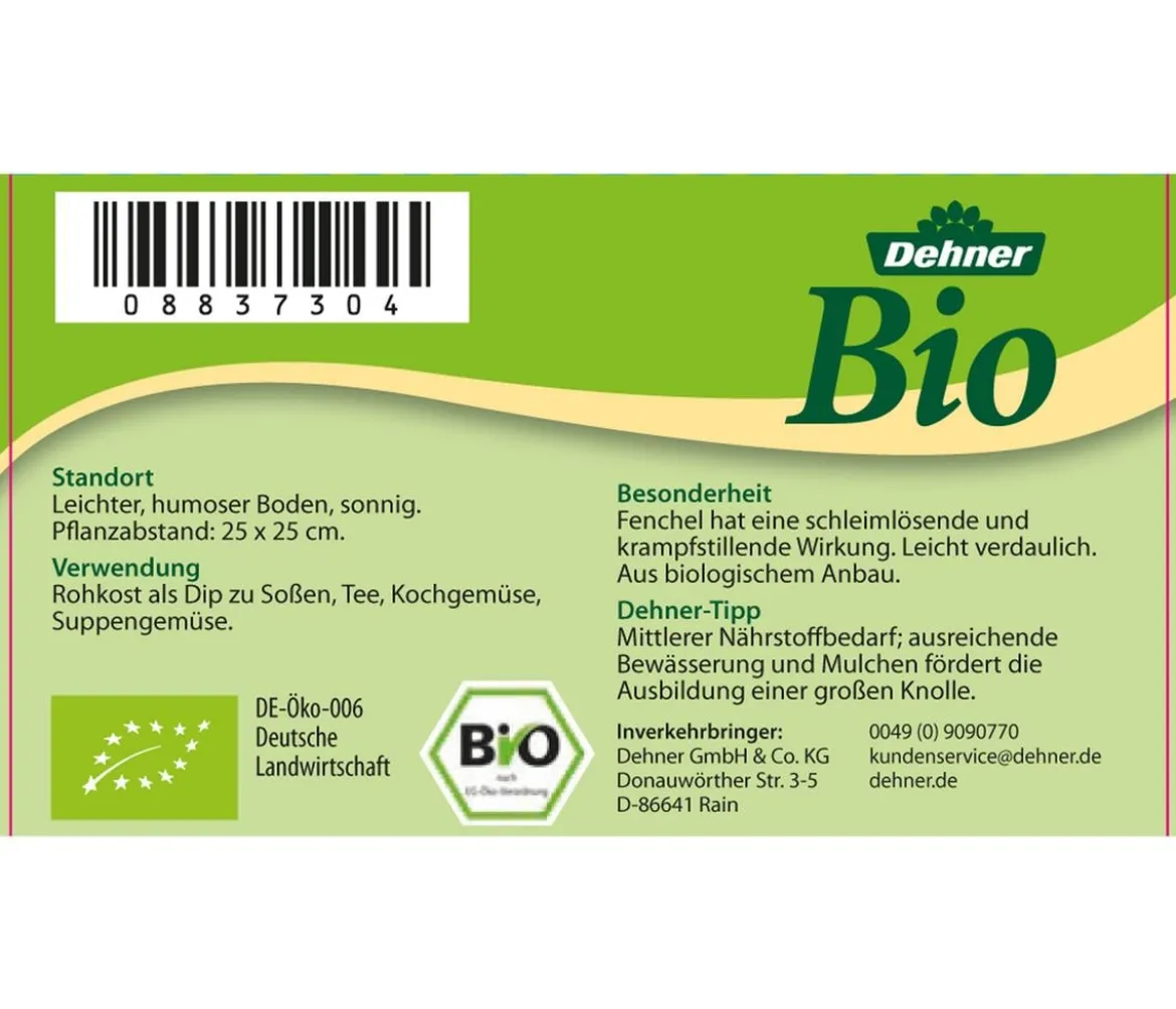Bio Knollenfenchel, 6er Schale