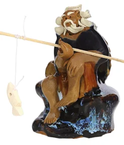 Bonsai-Figur 'Fischer', aus Keramik