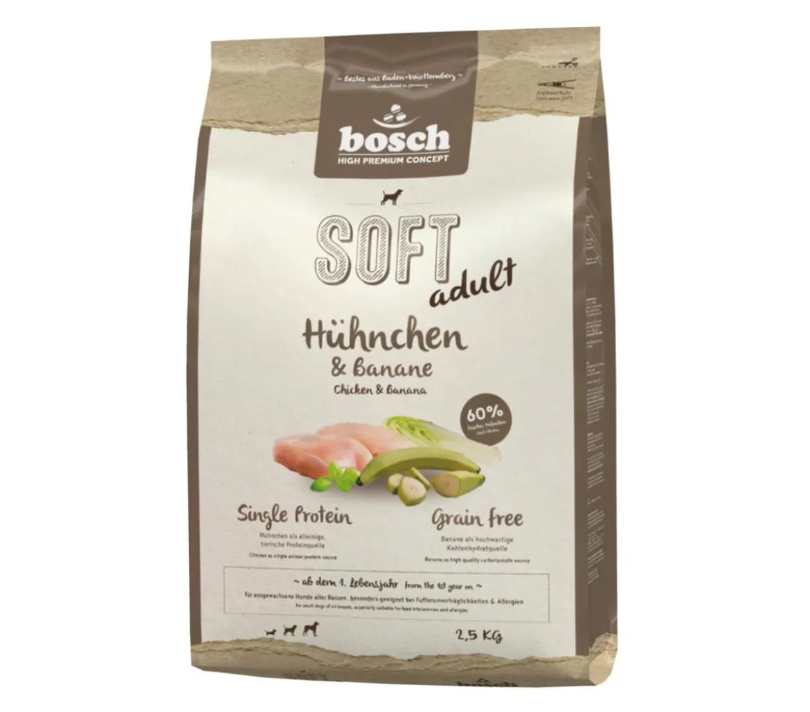bosch Trockenfutter für Hunde Soft Adult, Hühnchen & Banane