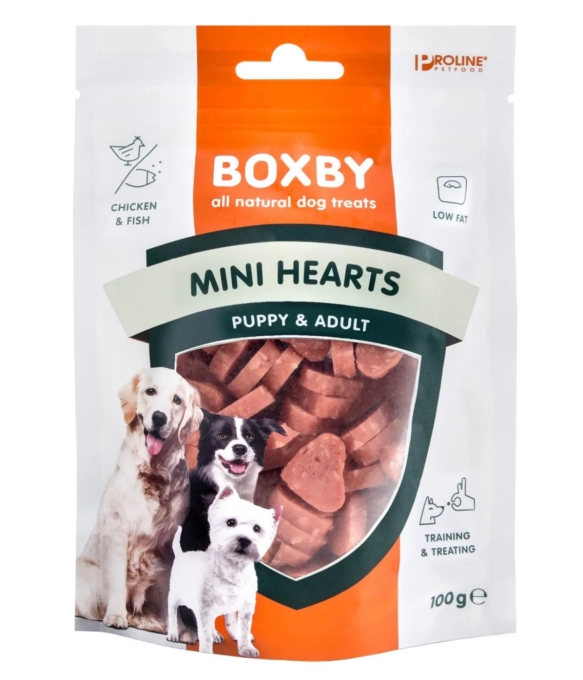 Boxby Hundesnack Mini Hearts, 100 g
