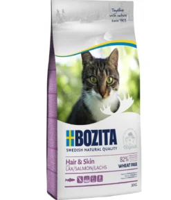 BOZITA Trockenfutter für Katzen Hair & Skin Wheat Free Salmon, Lachs, 10 kg