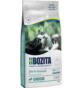 BOZITA Trockenfutter für Katzen Diet & Stomach Grain Free Elk, Elch