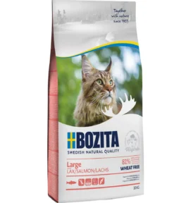 BOZITA Trockenfutter für Katzen Large Wheat Free Salmon, Lachs, 10 kg