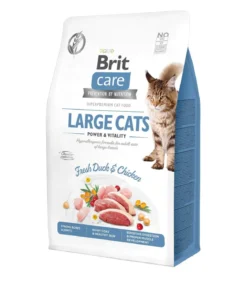 Brit Care Trockenfutter für Katzen Large Cats Adult, Ente & Huhn