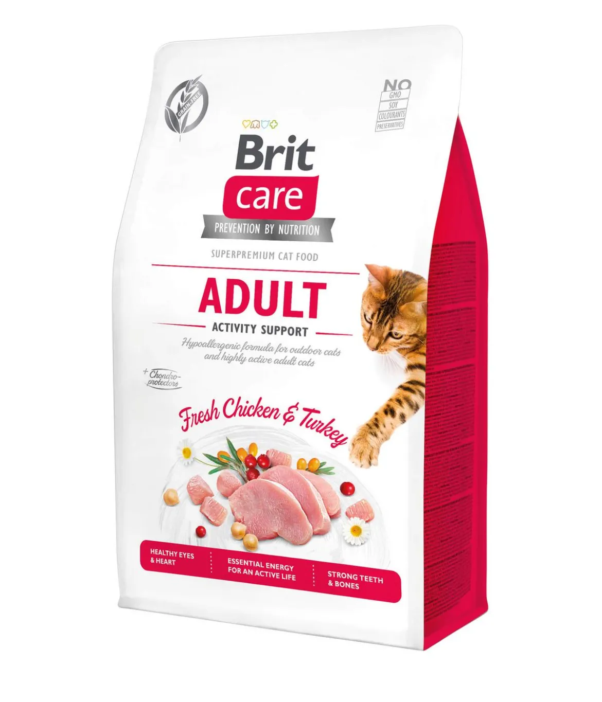 Brit Care Trockenfutter für Katzen Activity Support Adult, Huhn & Truthahn