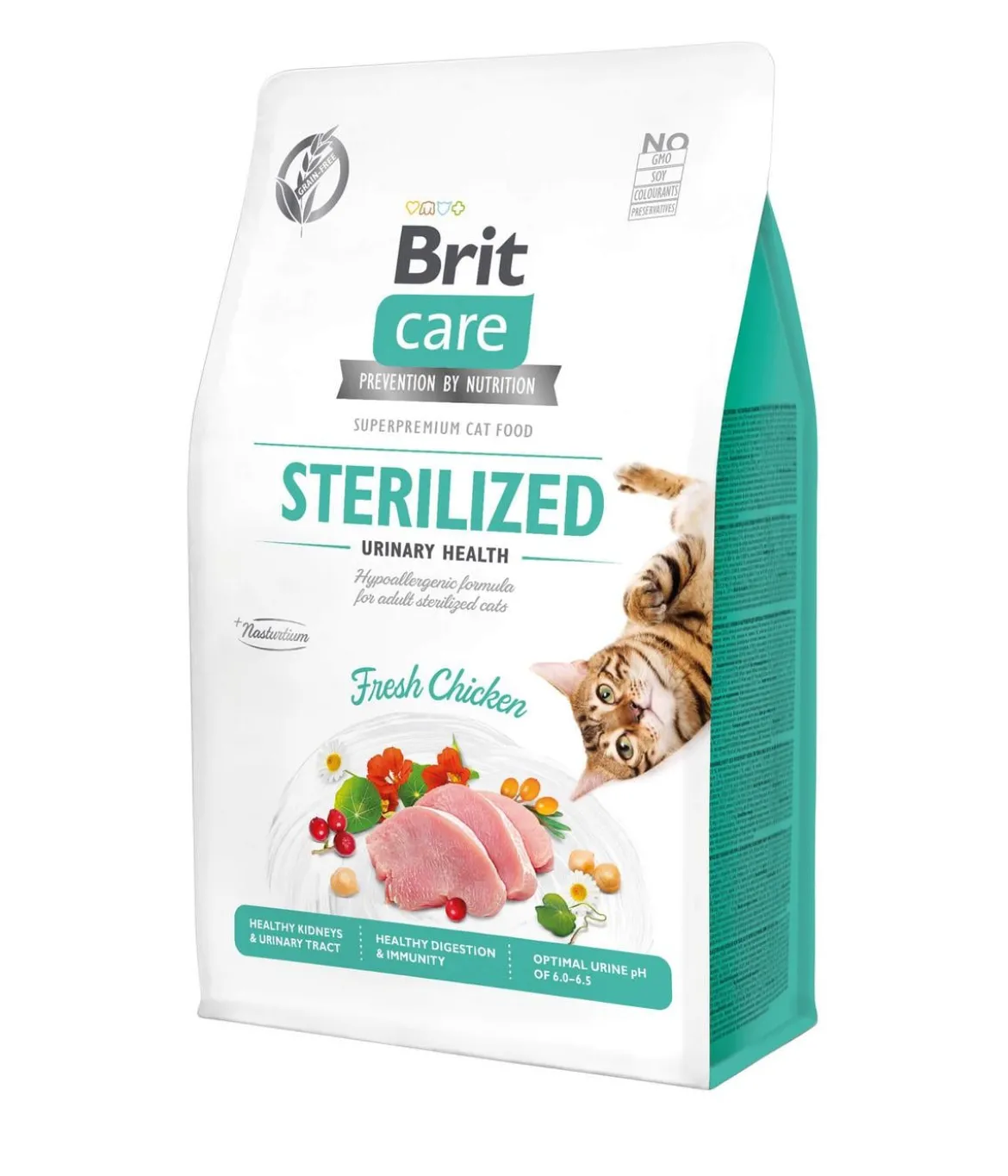 Brit Care Trockenfutter für Katzen Sterilized Urinary Health Adult, Huhn