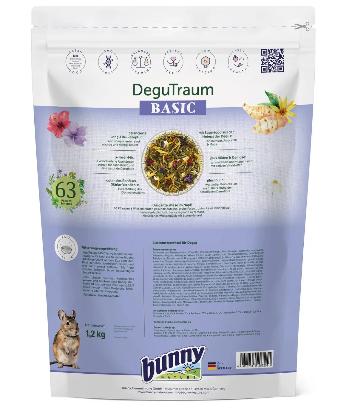 bunny® NATURE Degufutter DeguTraum BASIC