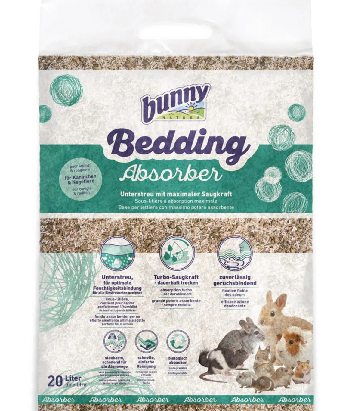 bunny® NATURE Einstreu Bedding Absorber, 20 l