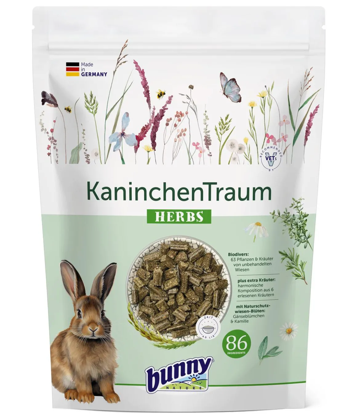 bunny® NATURE Kaninchenfutter KaninchenTraum HERBS