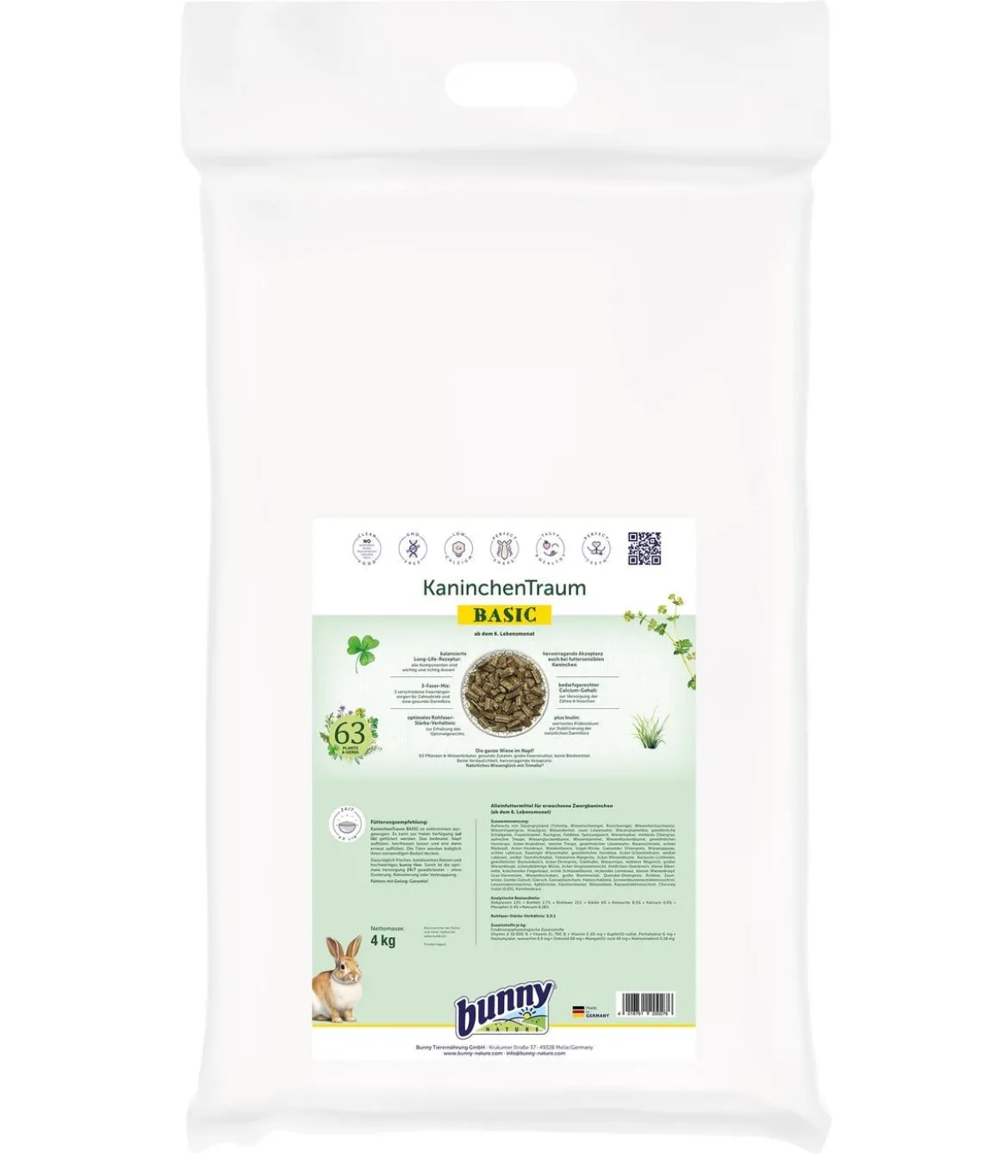 bunny® NATURE Kaninchenfutter KaninchenTraum BASIC