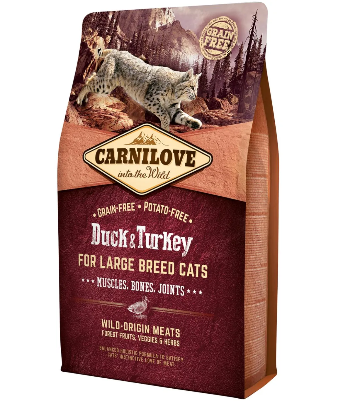 Carnilove Trockenfutter für Katzen Large Breed Adult, Ente & Truthahn