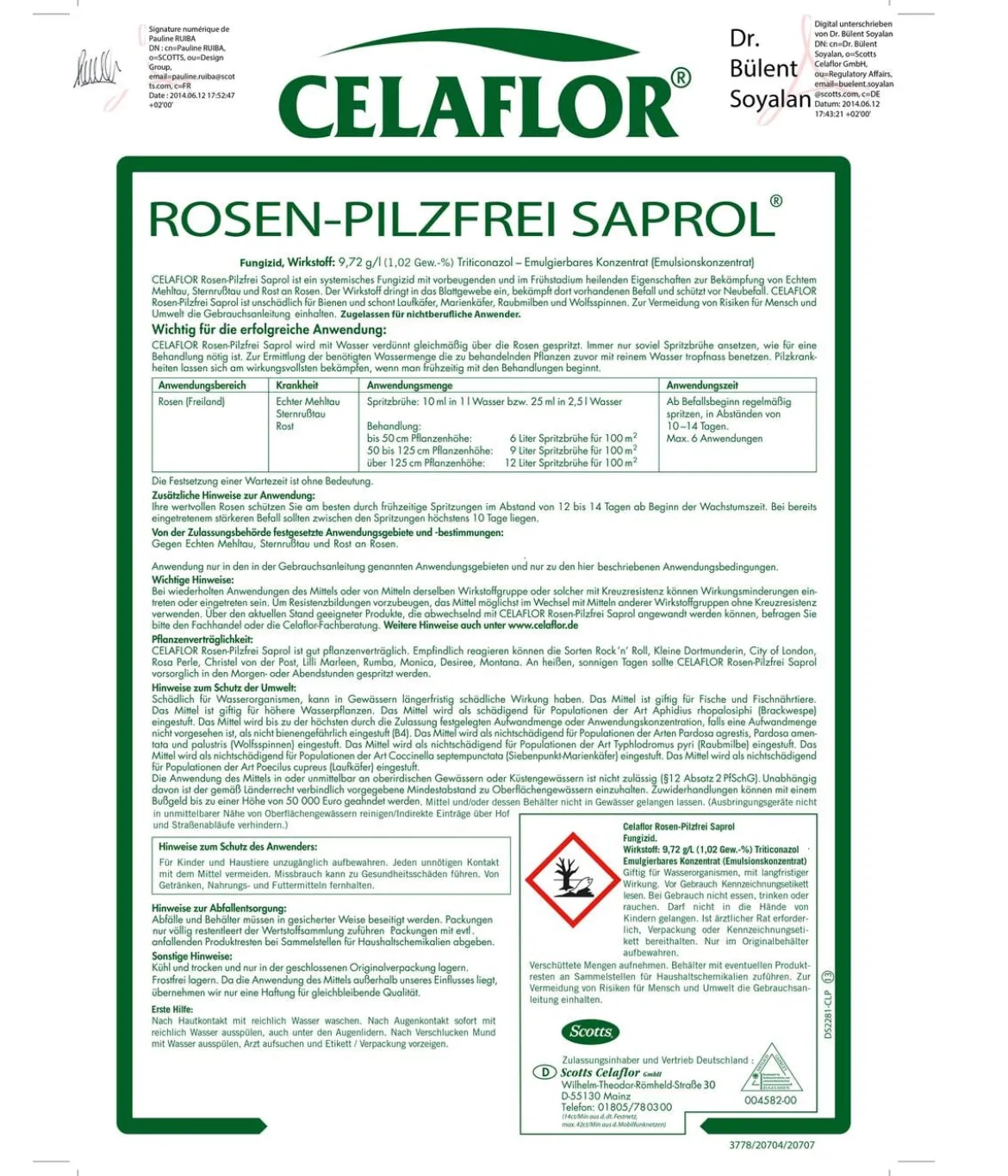 Celaflor® Rosen-Pilzfrei Saprol® Konzentrat