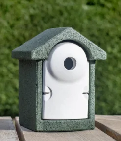 CJ Wildlife WoodStone® Nistkasten Holzbeton, Einflugloch ca. Ø28 mm, grün