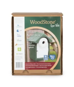 CJ Wildlife WoodStone® Nistkasten Holzbeton, Einflugloch ca. Ø28 mm, grün