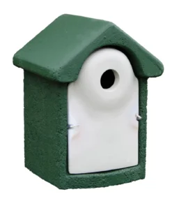 CJ Wildlife WoodStone® Nistkasten Holzbeton, Einflugloch ca. Ø32 mm, grün