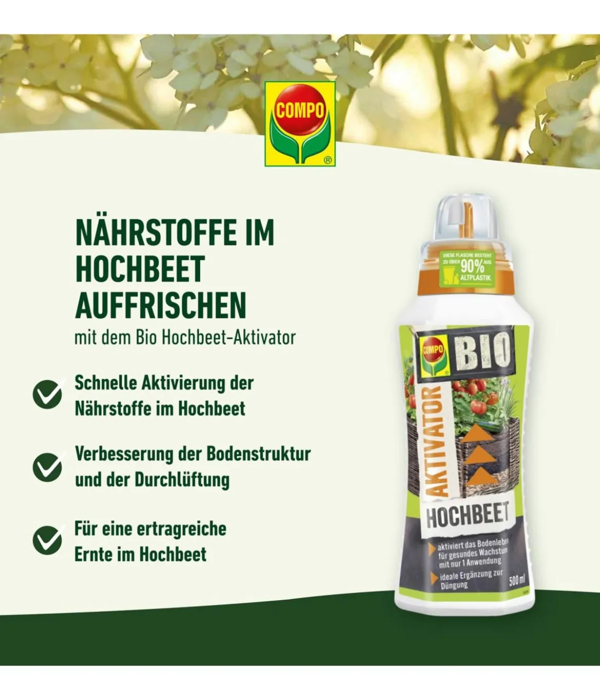 COMPO BIO Hochbeet-Aktivator, flüssig, 500 ml