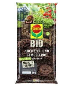 COMPO BIO Hochbeet- und Gemüseerde, torffrei, 50 l
