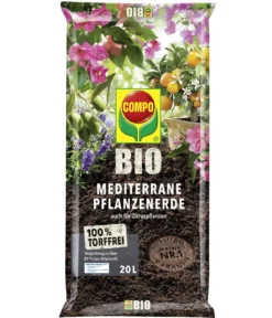 COMPO BIO Mediterrane Pflanzenerde, torfffrei, 20 l