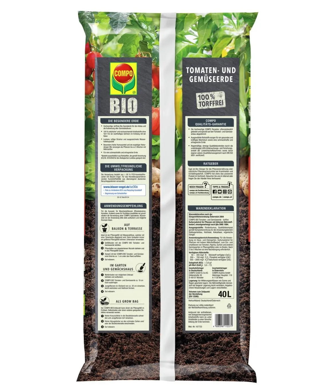 COMPO BIO Tomaten- und Gemüseerde