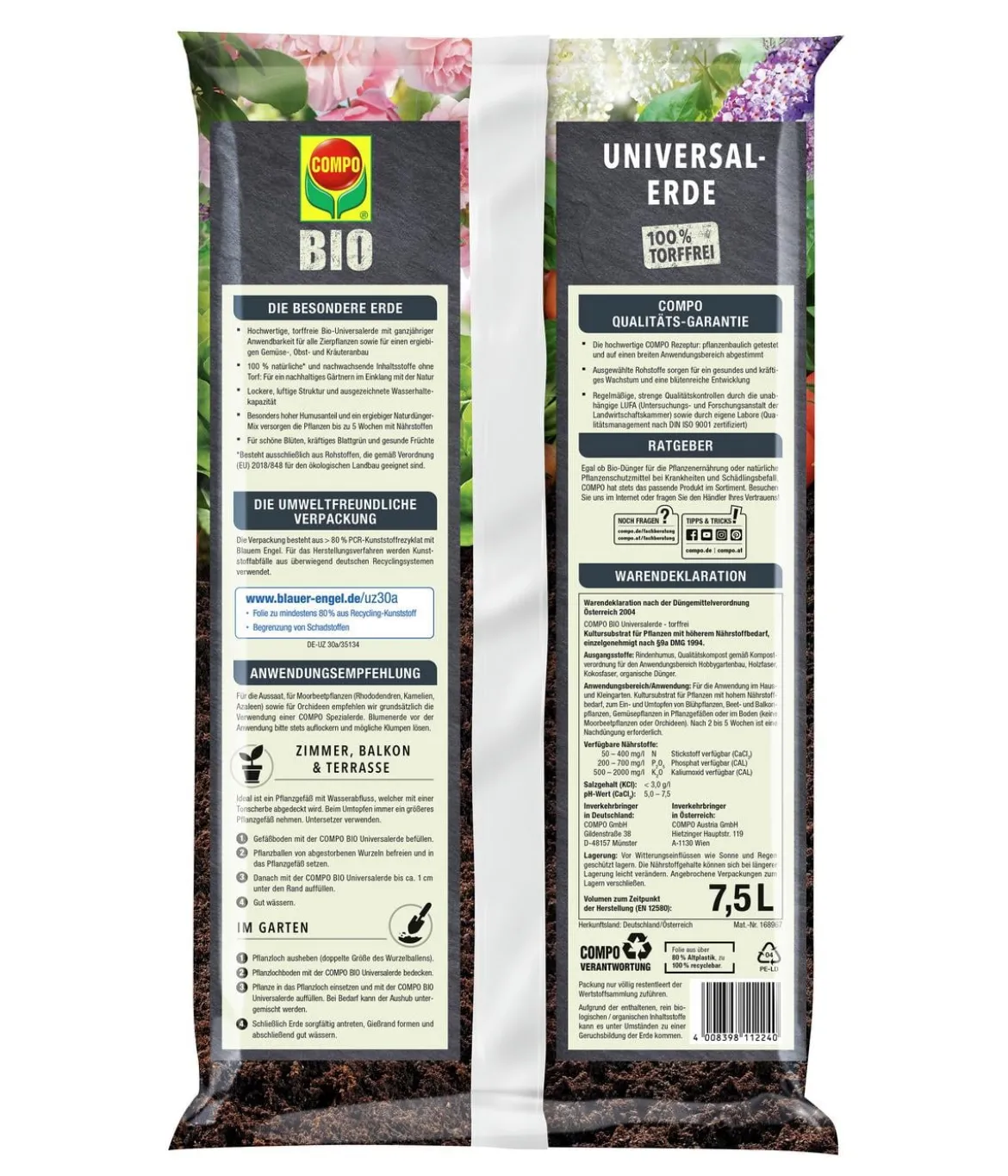COMPO BIO Universalerde torffrei