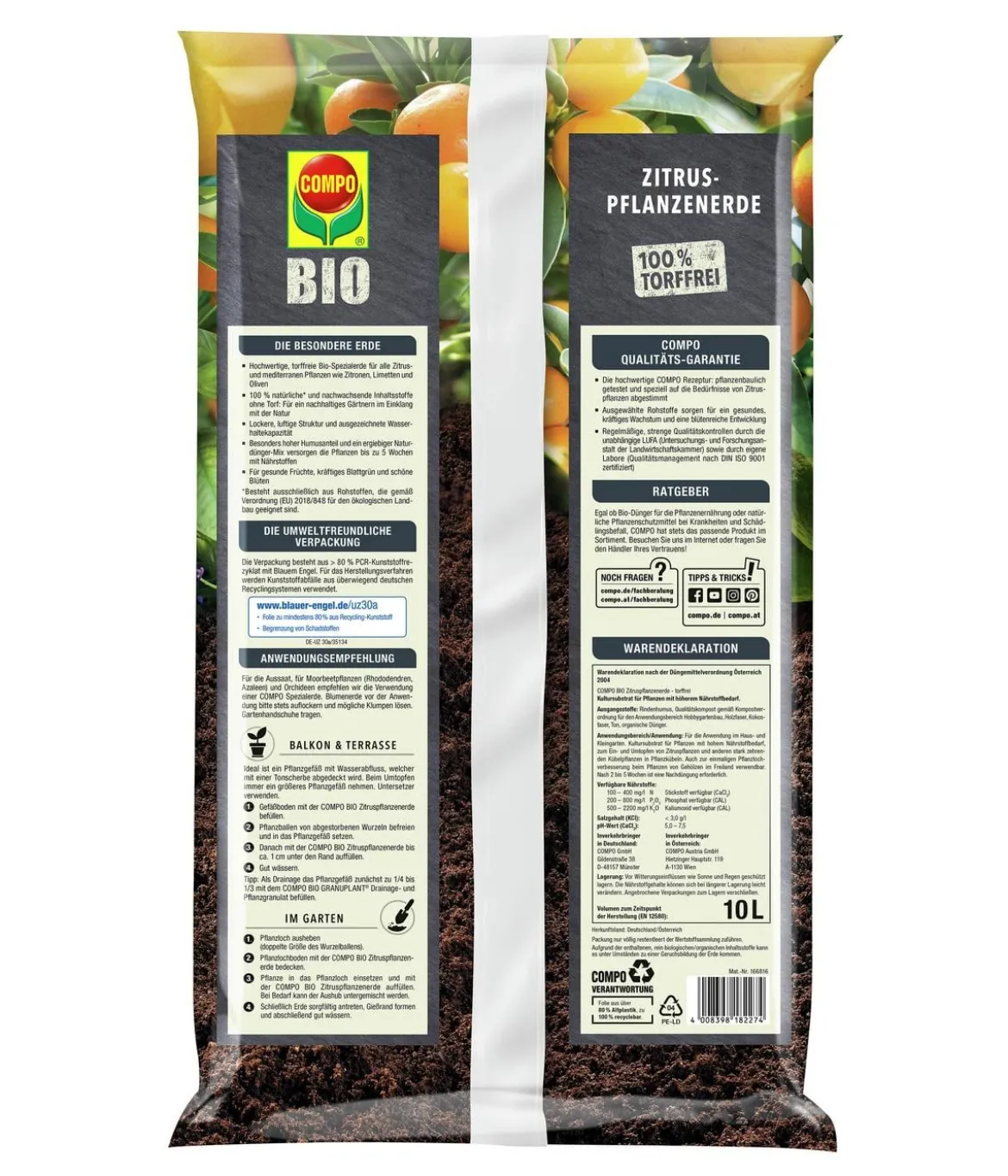 COMPO BIO Zitrus-Pflanzenerde, 10 l