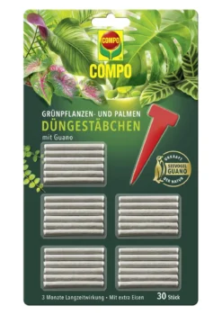 COMPO Düngestäbchen für Grünpflanzen und Palmen, 30 Stück