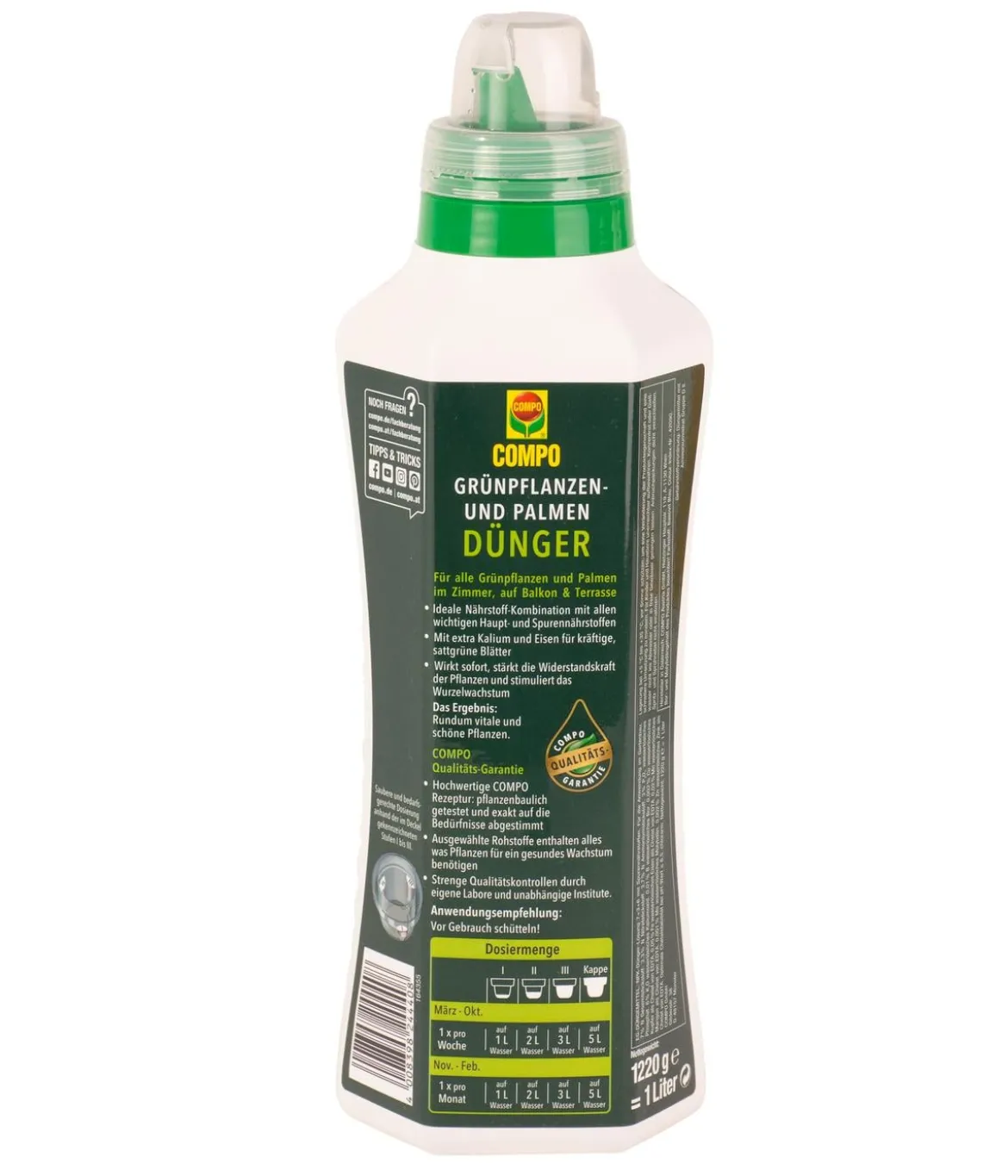 COMPO Grünpflanzen- und Palmendünger, flüssig, 1 l