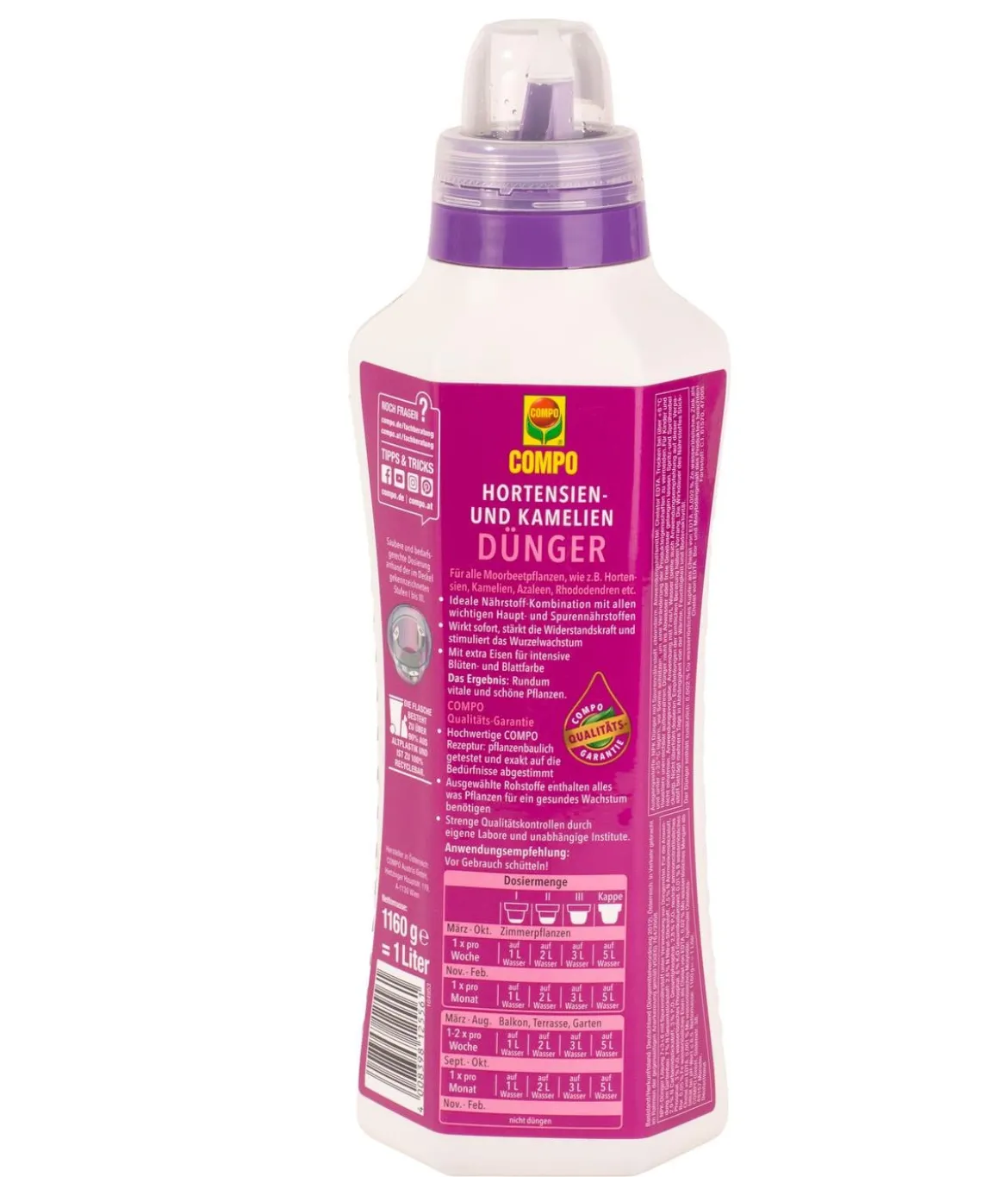 COMPO Hortensien- und Kameliendünger, flüssig, 1 l