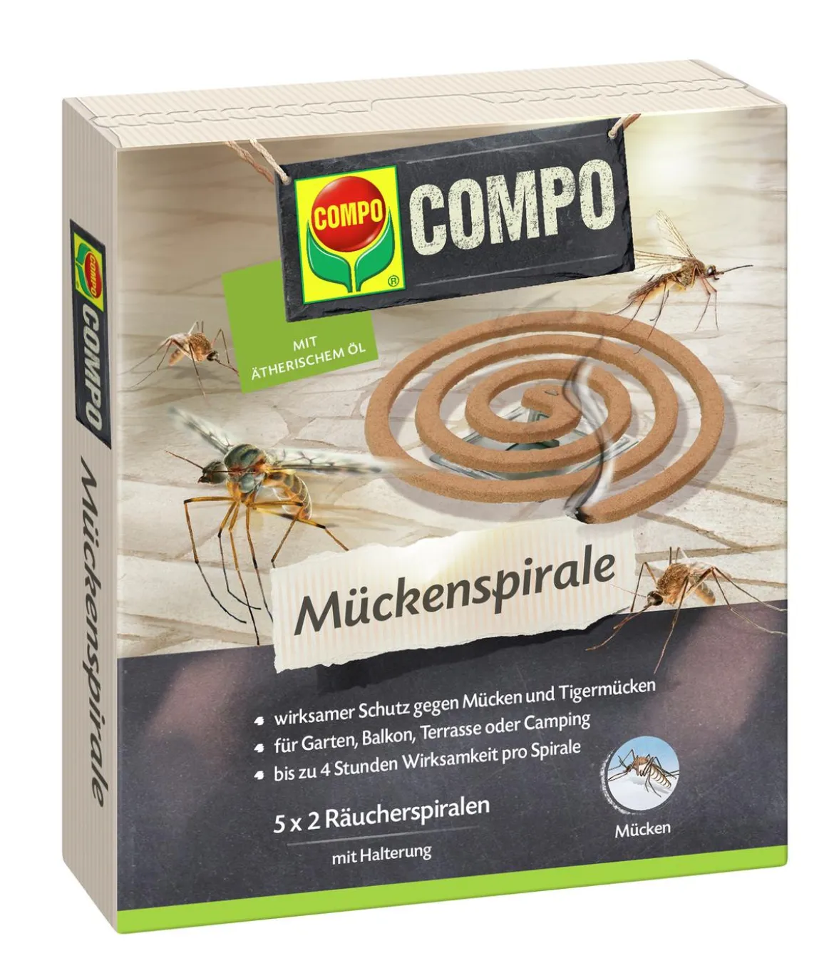 COMPO Mückenspirale mit Halterung, 10 Stk.