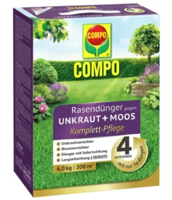 COMPO Rasendünger gegen Unkraut + Moos 4in1
