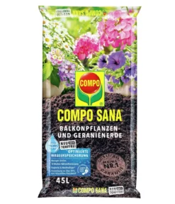 COMPO SANA® Balkonpflanzen- und Geranienerde, torffrei, 45 l