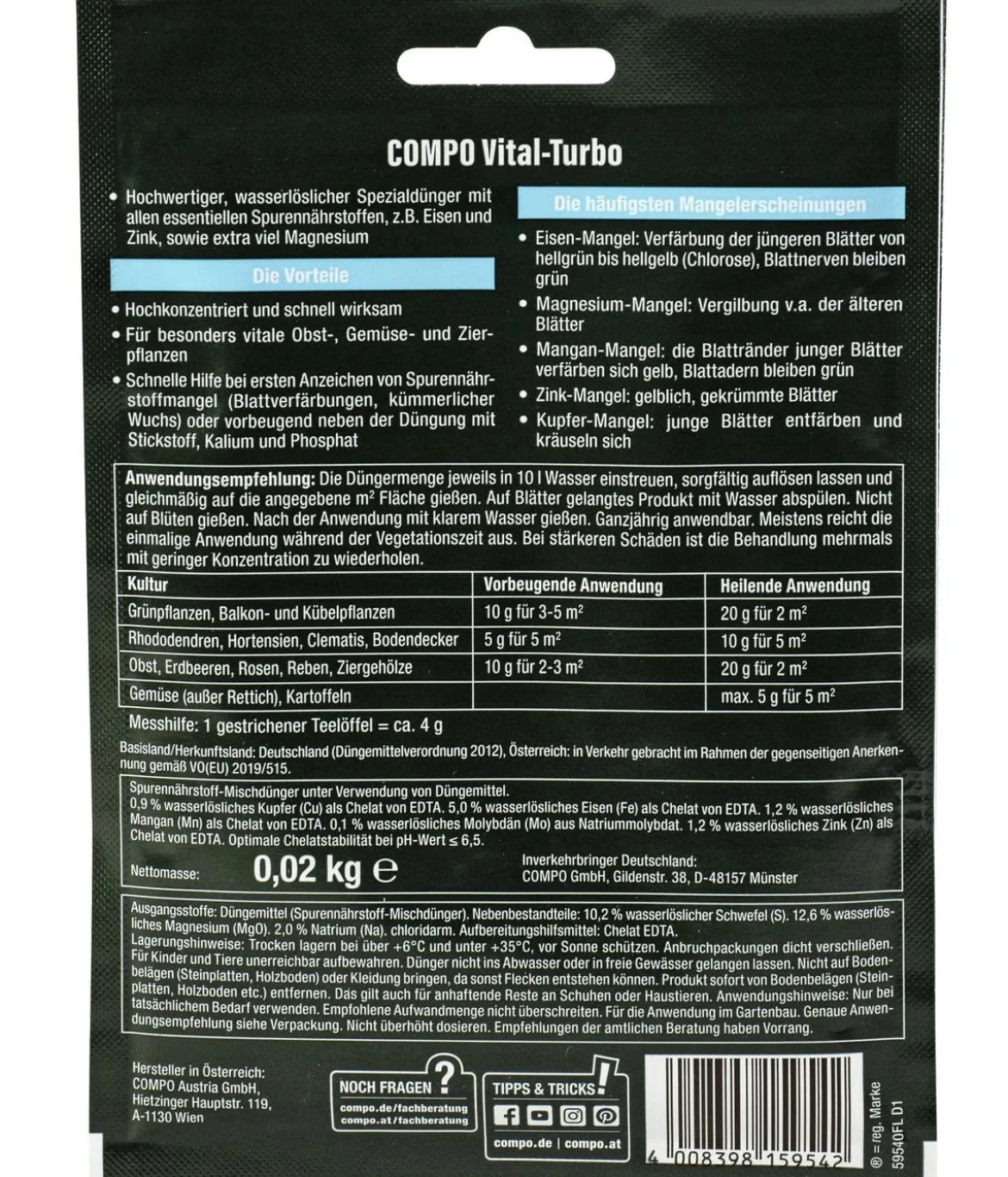 COMPO Vital-Turbo, 20 g