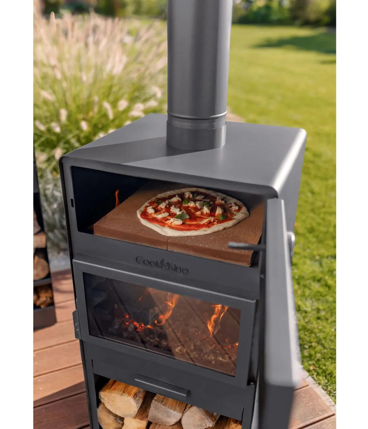 CookKing Terrassenofen Vento Plus, ca. B50/H150/T50 cm
