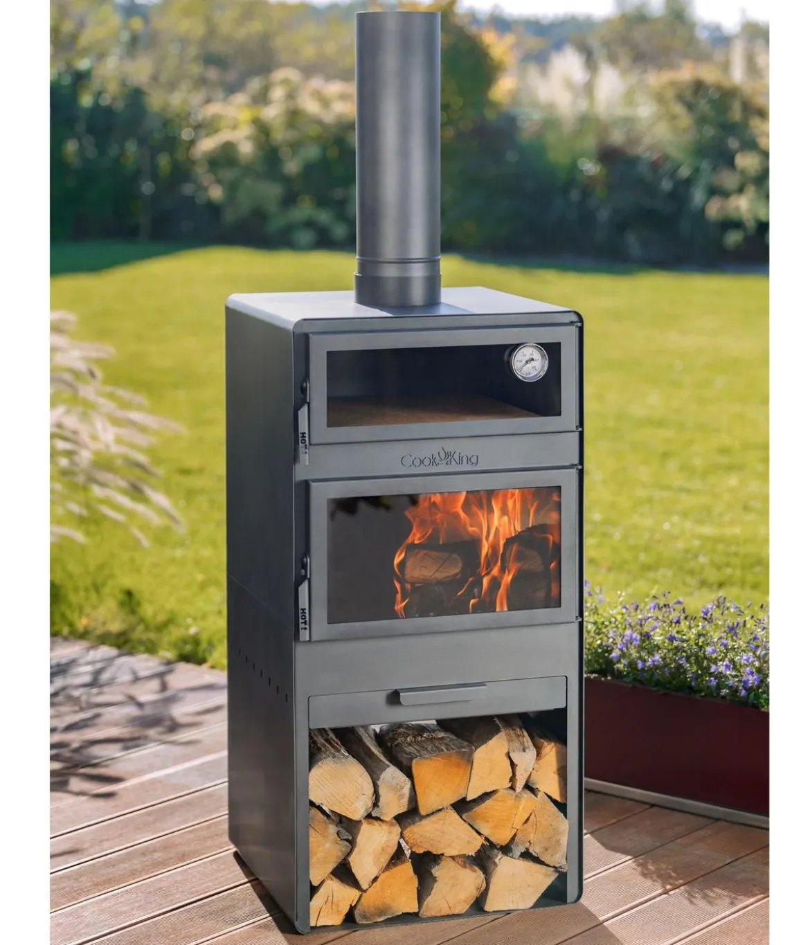 CookKing Terrassenofen Vento Plus, ca. B50/H150/T50 cm