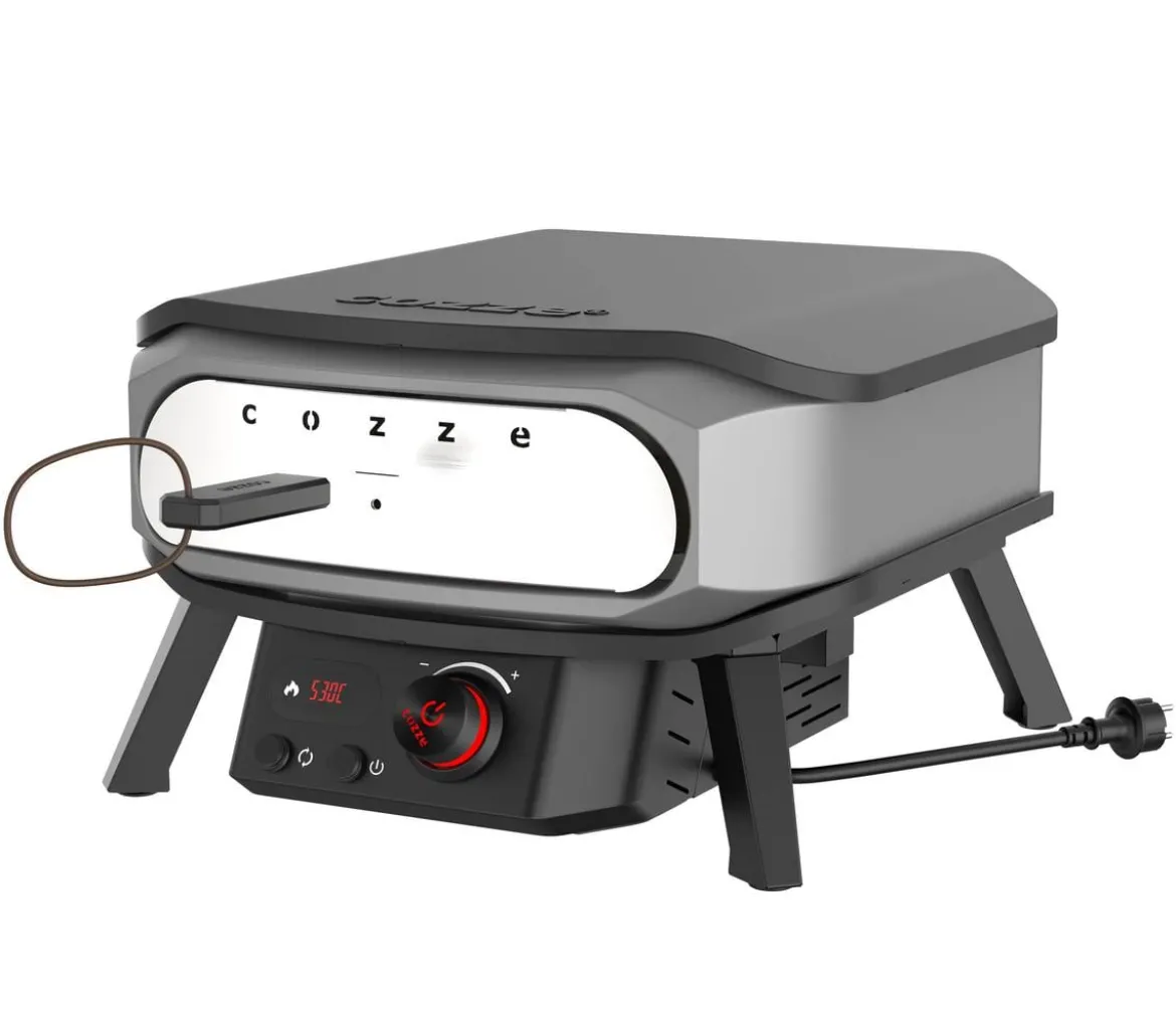 Cozze elektischer Pizzaofen Premium Rotate 34 cm (13"), mit Thermometer inkl. Pizzastein, ca. B53/H32/T56 cm