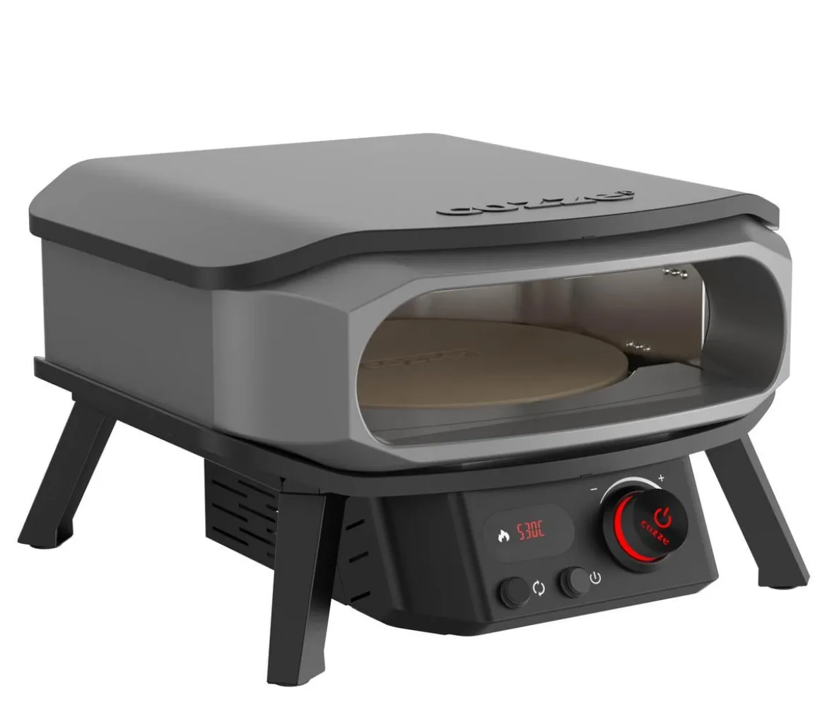Cozze elektischer Pizzaofen Premium Rotate 34 cm (13"), mit Thermometer inkl. Pizzastein, ca. B53/H32/T56 cm