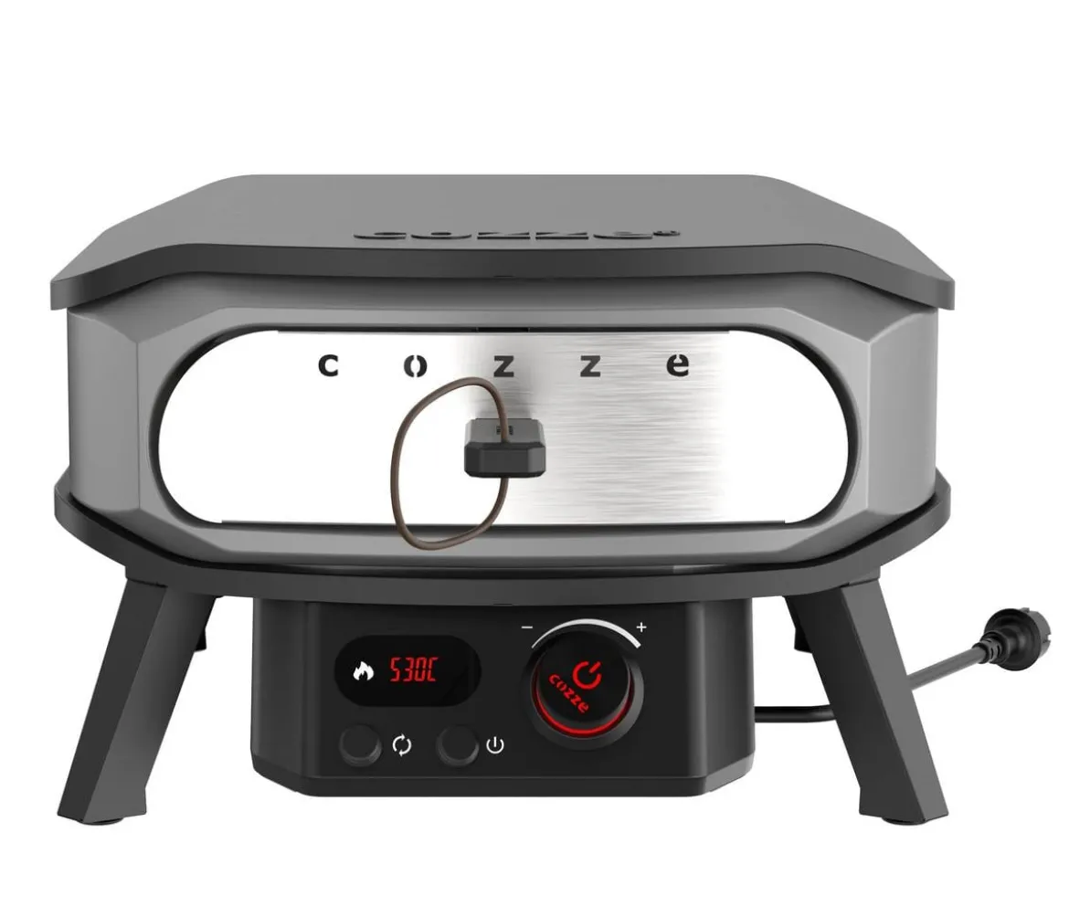 Cozze elektischer Pizzaofen Premium Rotate 34 cm (13"), mit Thermometer inkl. Pizzastein, ca. B53/H32/T56 cm