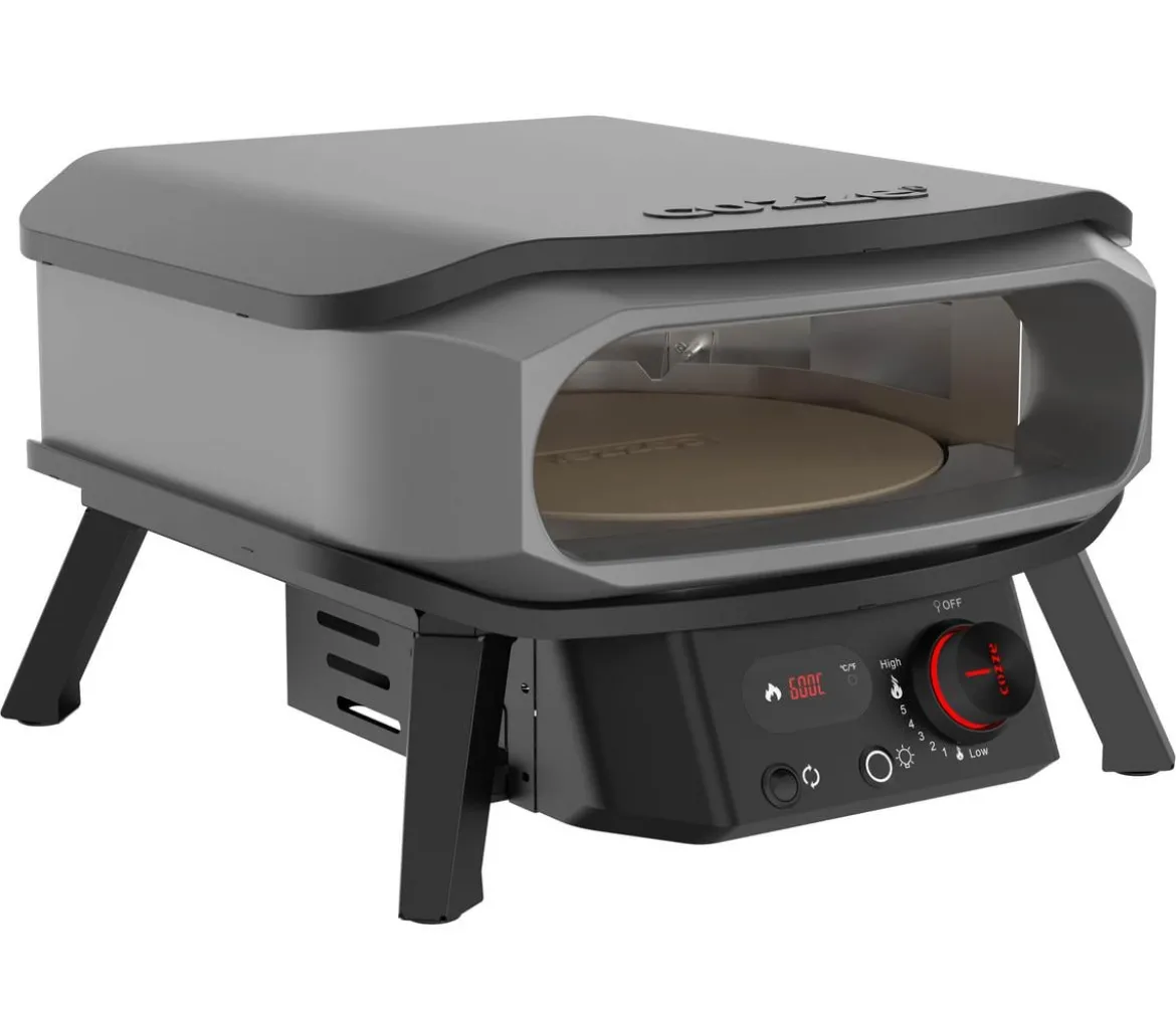 Cozze Gas-Pizzaofen Premium Rotate 34 cm (13"), mit Thermometer inkl. Pizzastein, ca. B53/H32/T56 cm