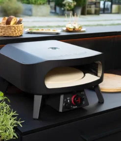 Cozze Gas-Pizzaofen Rotate Black Edition, inkl. Pizzastein, 34,5 cm (13