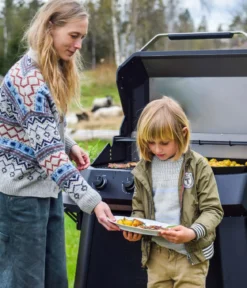 Cozze Grillwagen Premium XL für Plancha 800, ca. B146/H74,5/T70 cm