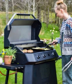 Cozze Grillwagen Premium XL für Plancha 800, ca. B146/H74,5/T70 cm