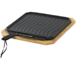 Cozze gusseiserne Pfanne mit Untersetzer, ca. B33/H4/T33 cm