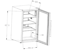 Cozze Kühlschrank Elements 63 l, ca. B45/H74/T43 cm